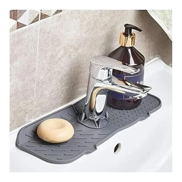Su Tutucu Musluk Matı - Mutfak Ve Banyo İçin Koruyucu Musluk Ve Lavabo Altı Mat - Görsel 2