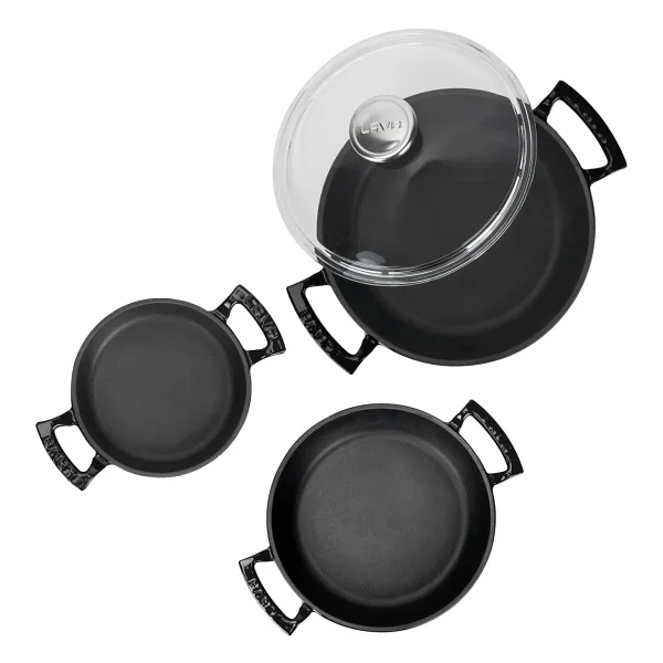Lava Döküm Sahan Seti 16-20-24 Cm - Profesyonel Lezzet Koleksiyonu - Görsel 2