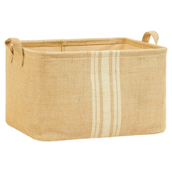 Ocean Home Textile Çizgili Jüt Sepet 42 X 31 X 25 Cm - Görsel 2