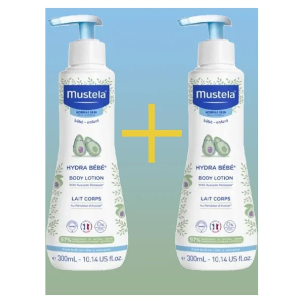 Mustela Hydra Bebe Body Lotion, 300 Ml, Vücut Losyonu, 2'li Set - Görsel 2