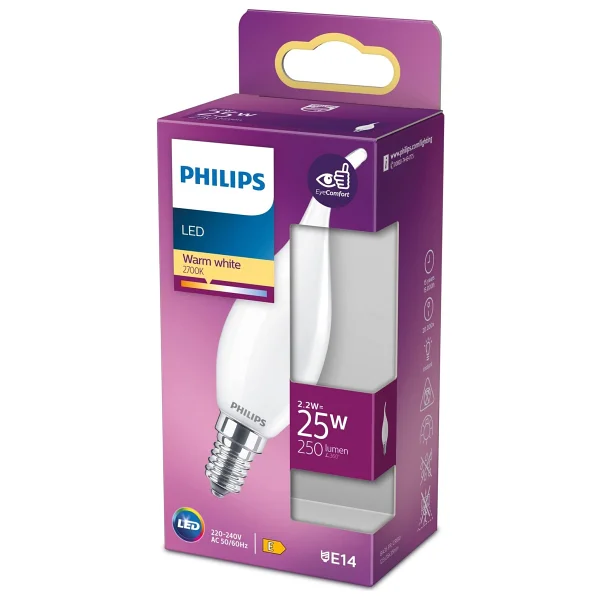 Philips LED classic 25W BA35 E14 Mum Tipi WW Dim Edilmez Ampul - Görsel 2