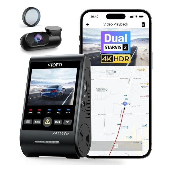 Viofo A229 Pro Ön Ve Arka Araç Kamerası Seti - Görsel 2