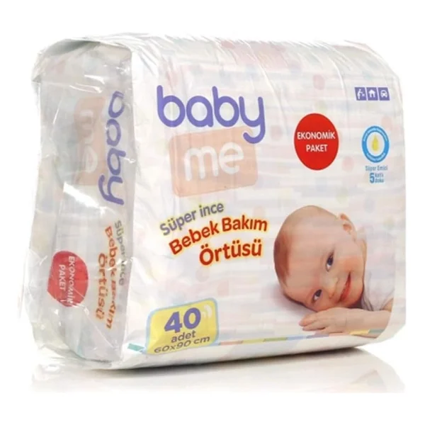 Baby&Me Süper İnce 60x90 Cm 40'lı Bebek Bakım Örtüsü - Görsel 8