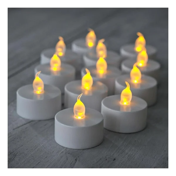 Sna Pilli LED Tealight T-Light Mum Pilli Mum LED Işık Sıcak Sarı Renk Dekorasyon Süsleme Düğün Kına Organizasyon (6) - Görsel 2