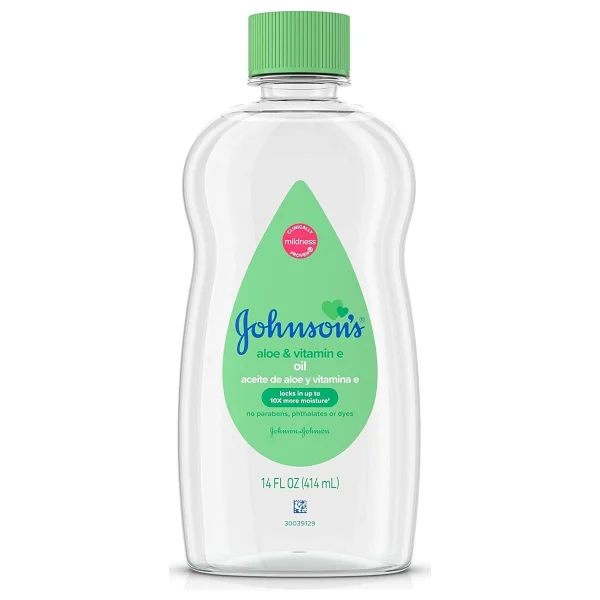 Johnson's Baby Johnson & Johnson Bebek Yağı, Aloe Vera & E Vitamini, Çok Renkli, 14 Fl Oz - Görsel 2