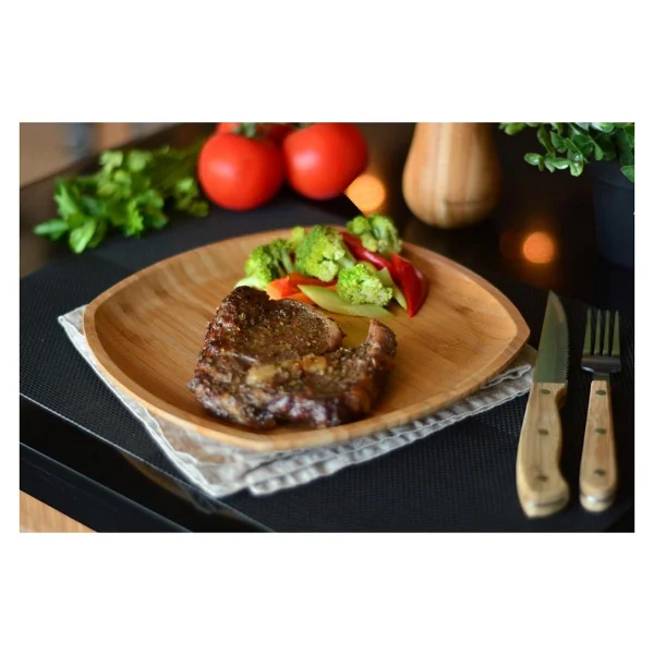 Bambum Penne Kare Tabak 20 Cm B2501 - Görsel 2