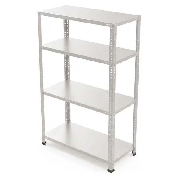 Rafburada 4 Katlı Galvaniz Çelik Raf - Depo, Arşiv, Kiler, Dosya, Market Rafı - 43x60 Cm-200 Cm-0.70 Mm - 43 X 60 X 200-0,70 Mm - Görsel 3