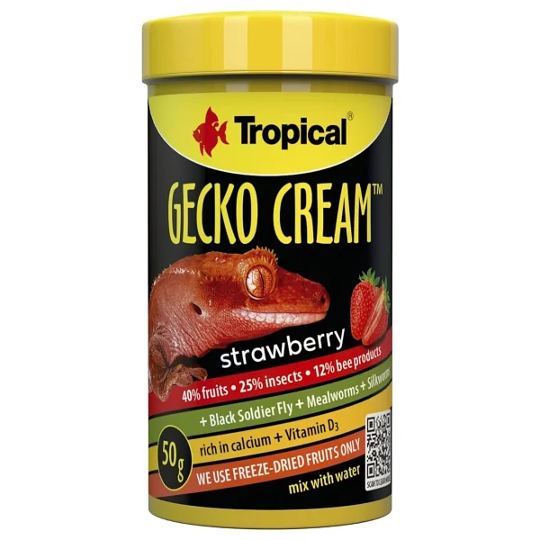 Tropical Gecko Cream Çilekli 50 Gr / 100 Ml Gecko Yemi - Görsel 2