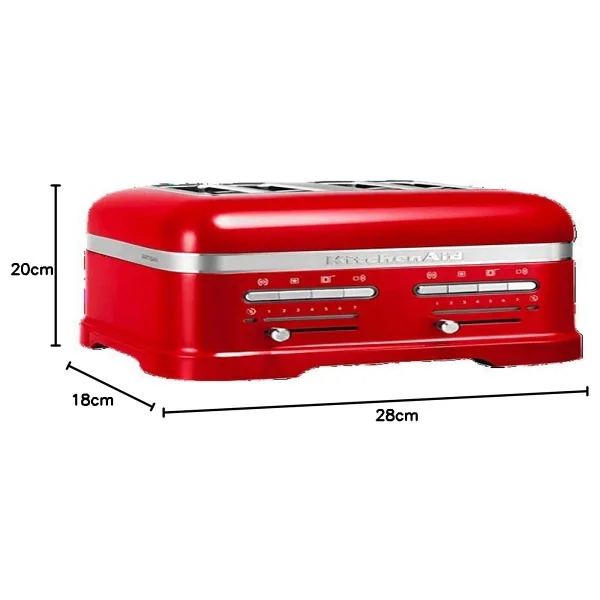 Kitchenaid Artisan 5kmt4205eca Candy Apple 4 Dilim Ekmek Kızartma Makinesi - Görsel 9