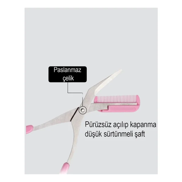 Taraklı Kaş Düzeltme Makası - Hassas Şekillendirme Ve Kolay Kullanım ( Lisinya ) - Görsel 5