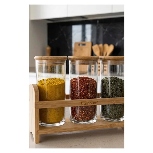Bambum Paste Standlı 4 Parça Vakumlu Baharat Takımı - Görsel 4