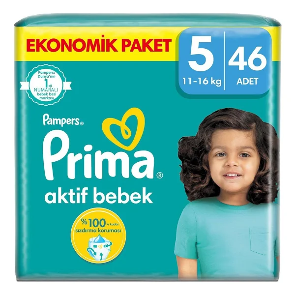 Prima Aktif 5 Numara Junior 46'lı Bebek Bezi - Görsel 6