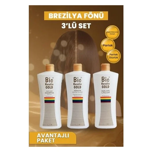 Bio Keratin Kalıcı Brezilya Fönü 3'lü Set 700 Ml - Görsel 2