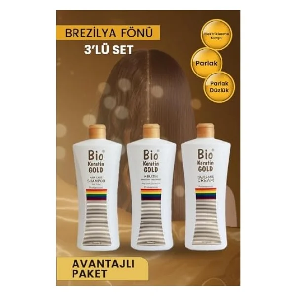 Bio Keratin Kalıcı Brezilya Fönü 3'lü Set 700 Ml - Görsel 4
