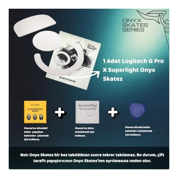 Klasse Onyx Mouse Skate (Logitech G Pro X Superlight İle Uyumlu Skatez) - Görsel 4