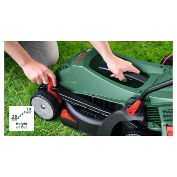 Bosch Home & Garden Universal Rotak 37-555 Çim Biçme Makinesi 1400 W Motor, Kesim Genişliği: 37 Cm, 40 Litre Çim Toplama Sepeti, Ergoflex Saplar - Görsel 3