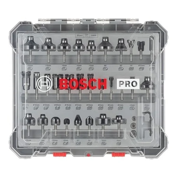 Bosch Professional 30 Parçalı Freze Seti Karışık (Ahşap İçin, 6 Mm Şaftlı Freze İçin) - Görsel 2