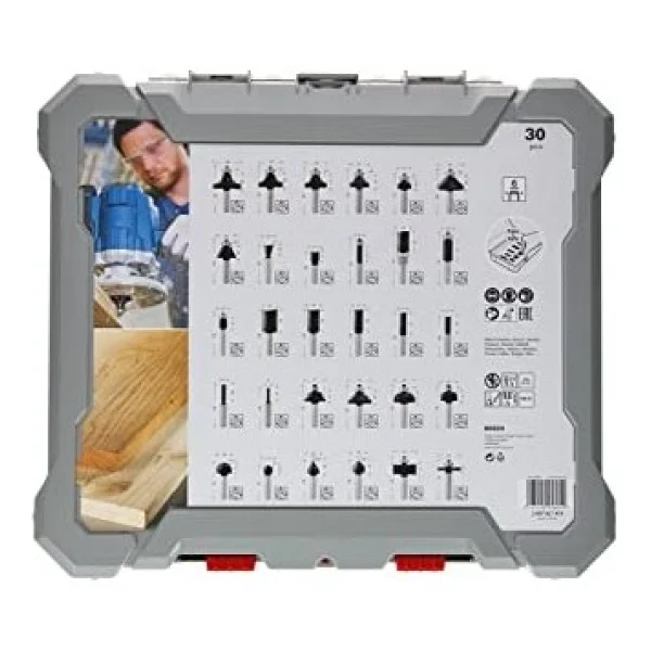 Bosch Professional 30 Parçalı Freze Seti Karışık (Ahşap İçin, 6 Mm Şaftlı Freze İçin) - Görsel 3