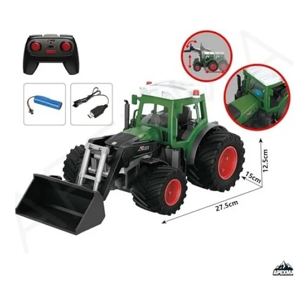Oyuncak 2.4ghz Uzaktan Kumandalı 1:24 Ölçek Şarjlı Rc Traktör Forklift Aparatlı - Oyuncak Kepçe Traktör (Forklift Aparatlı) - Görsel 9