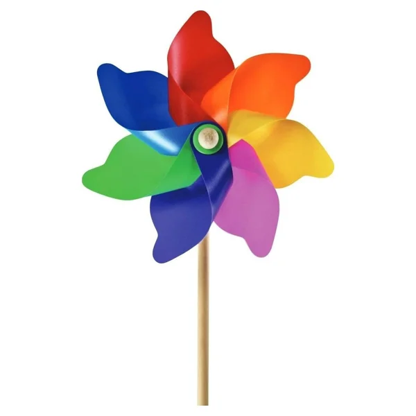 Horasan Ticaret Rüzgar Gülü Gökkuşağı 7 Kanat 38 Cm - Görsel 3