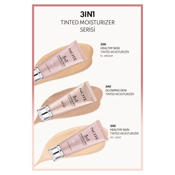 Note 3 In 1 Healthy Skin Tinted Moisturizer Spf 50 00 Light 30 Ml Bb Krem - Görsel 4