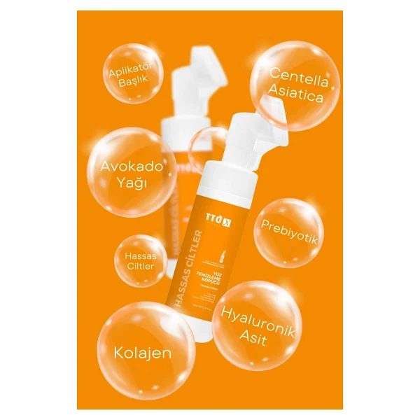 Tto X Hassas Ciltler İçin Aplikatörlü 200 Ml Yüz Temizleme Köpüğü - Görsel 4
