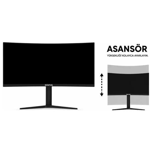 Bronzturq Btq340wqhd-A 34" 1 Ms Wqhd Curved 180 Hz Oyuncu Monitörü - Görsel 2