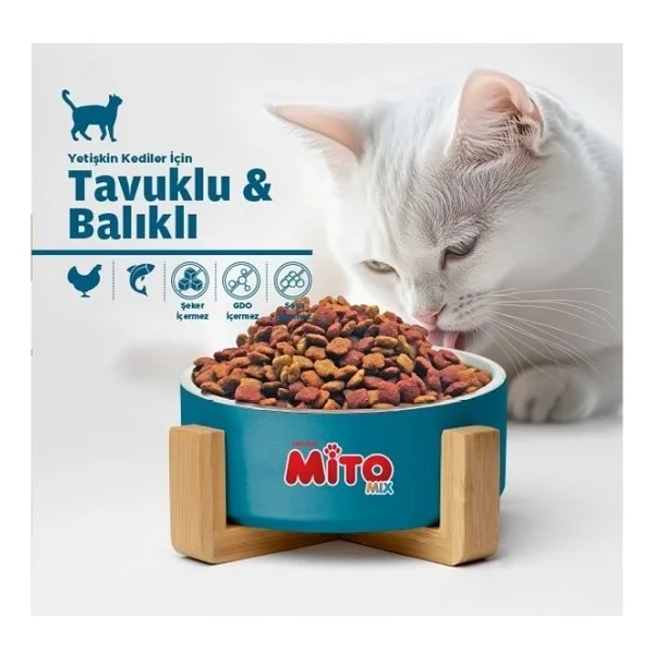 Mito Mix 15 Kg Tavuklu Balıklı Yetişkin Kedi Maması Ekonomik Mama Segmenti Premium Kalite - Görsel 4