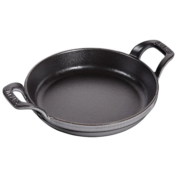 Staub Toz İstiflenebilir Fırın Kabı, Yuvarlak (16 Cm, 0,4 L İçerisinde Bulunan Mat Siyah Kaplı Tepsi - Görsel 2