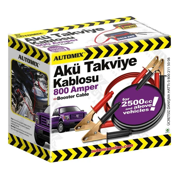 Automix Takviye Kablosu 800 Amp Kutulu Araç Aküsü İçin Güçlü Ve Dayanıklı - Görsel 2