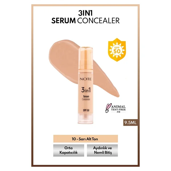 Note 3 İn 1 Spf 50 Nemlendirici 10 Medium 9.5 Ml Serum Kapatıcı - Görsel 8