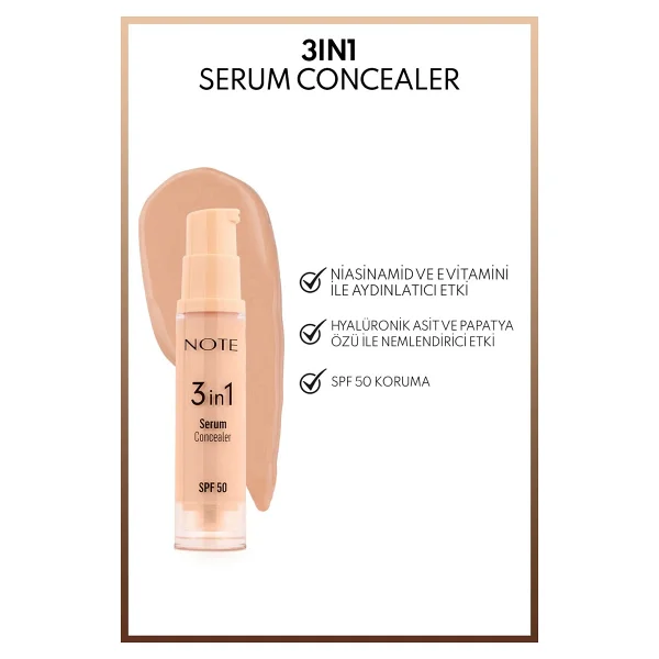 Note 3 İn 1 Spf 50 Nemlendirici 10 Medium 9.5 Ml Serum Kapatıcı - Görsel 9