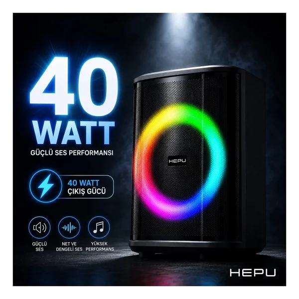Hepu Hp-979 Bluetooth Hoparlör - Görsel 6