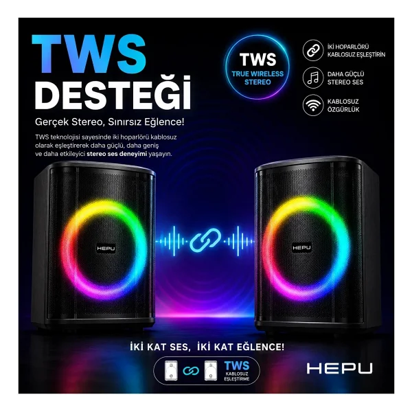 Hepu Hp-979 Bluetooth Hoparlör - Görsel 7