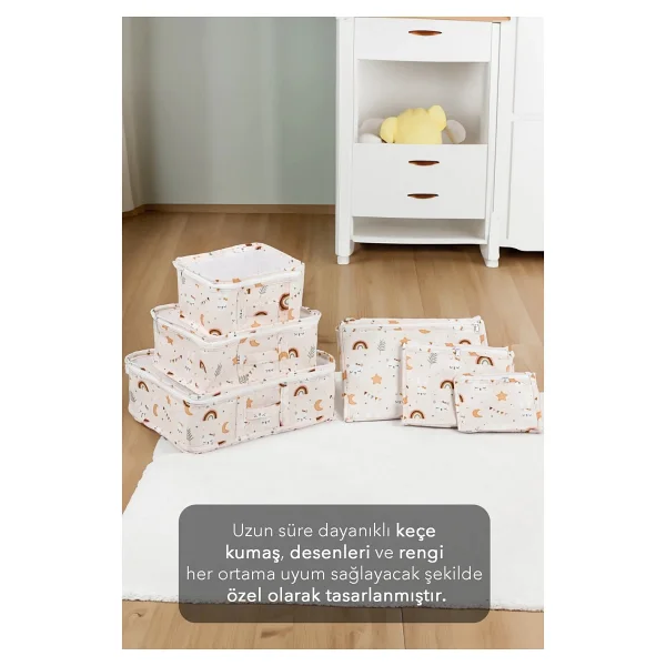 Meleni Baby 6'lı Bavul Valiz İçi Organizer Set - Anne Bebek Hastane Çıkış Çantası Düzenleyici - Seyahat Çantası - Görsel 6