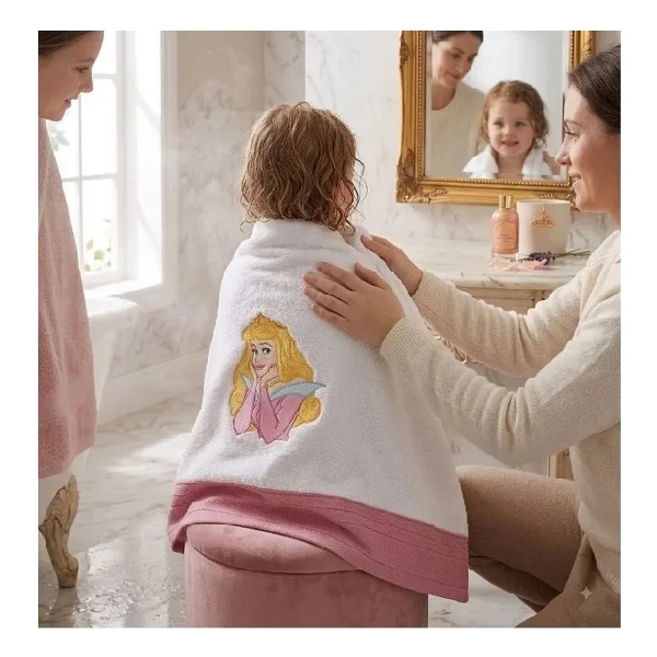 Taç Princess 70 X 130 Cm Nakışlı Banyo Havlusu - Beyaz - Görsel 4