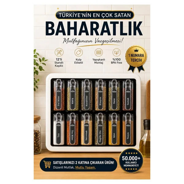 Porsima Simple Random 12'li Baharat Takımı - Görsel 5