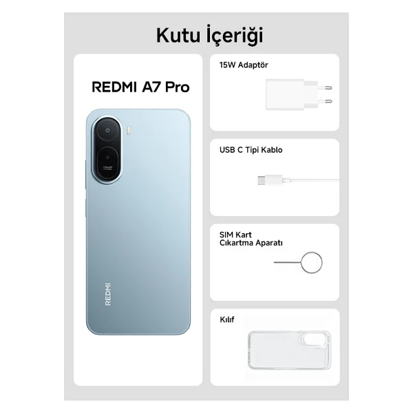 Xiaomi Redmi A7 Pro 128 GB Mavi - Görsel 3
