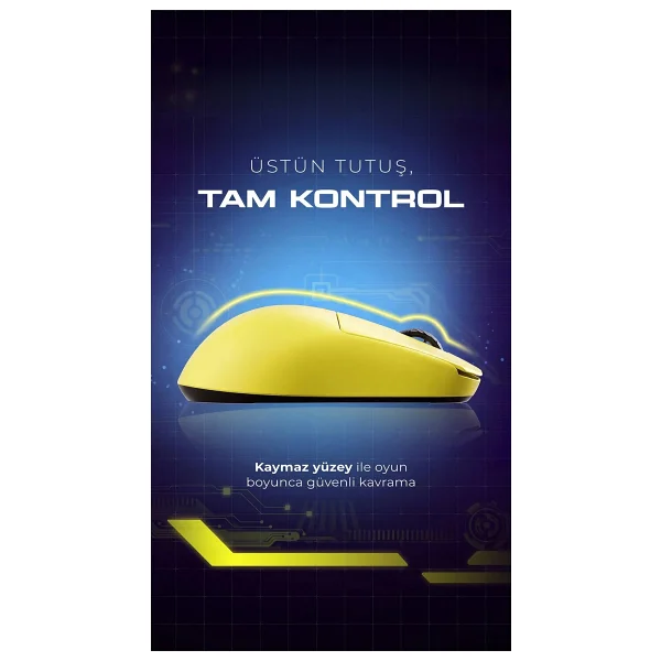 Scyrox V8 Sarı Optik Kablolu/Kablosuz Oyuncu Mouse - Görsel 3
