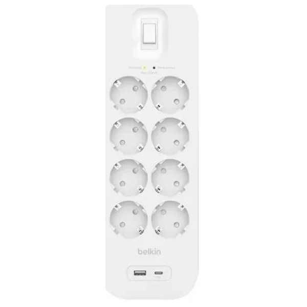 Belkin SRB003VF2M Usb-C-Usb-A 8x Akım Korumalı Priz 2 Metre - Görsel 2