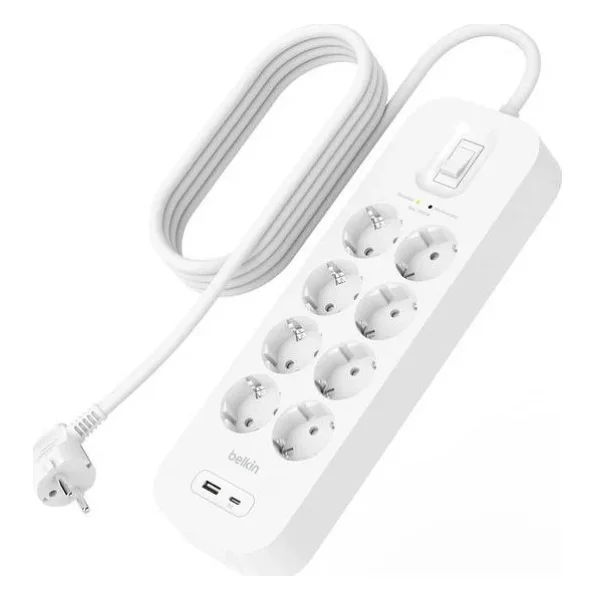 Belkin SRB003VF2M Usb-C-Usb-A 8x Akım Korumalı Priz 2 Metre - Görsel 3