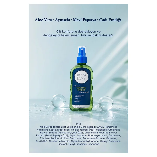 Beach Day Cooling Effect Aloe Vera Özlü Güneş Sonrası Jel 150 Ml - Görsel 7