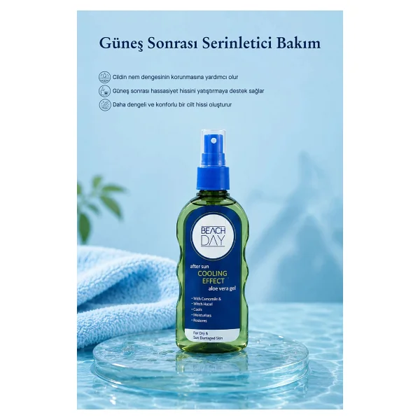 Beach Day Cooling Effect Aloe Vera Özlü Güneş Sonrası Jel 150 Ml - Görsel 9