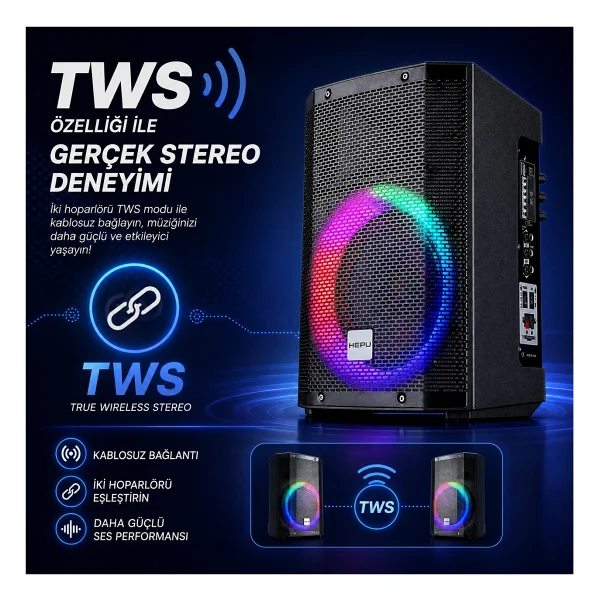 Hepu Hp-980 Bluetooth Hoparlör - Görsel 4