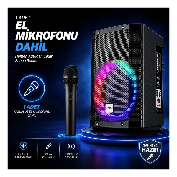Hepu Hp-980 Bluetooth Hoparlör - Görsel 6