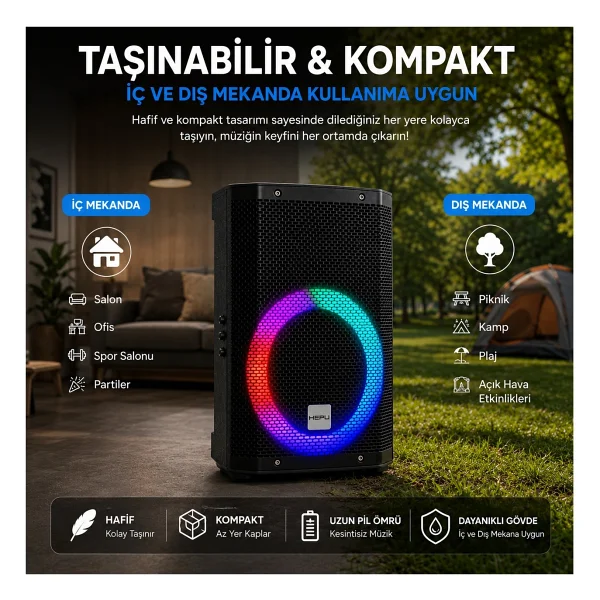 Hepu Hp-980 Bluetooth Hoparlör - Görsel 7