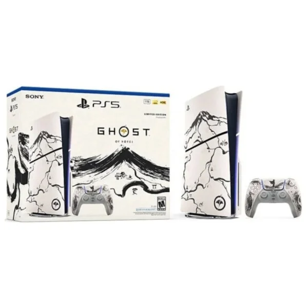 PS5 Slim Standart Ghost Of Yötei Black Limited Edition Oyun Konsolu - Görsel 2