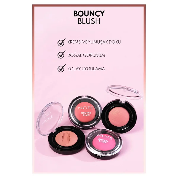 Note Bouncy Blush 04 Sunkiss Krem Allık - Görsel 9
