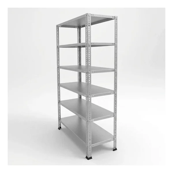 Rafburada 6 Katlı Galvaniz Çelik Raf - Depo, Arşiv, Kiler, Dosya, Market Rafı 20x60 Cm-150 Cm-0.70 Mm - Görsel 3