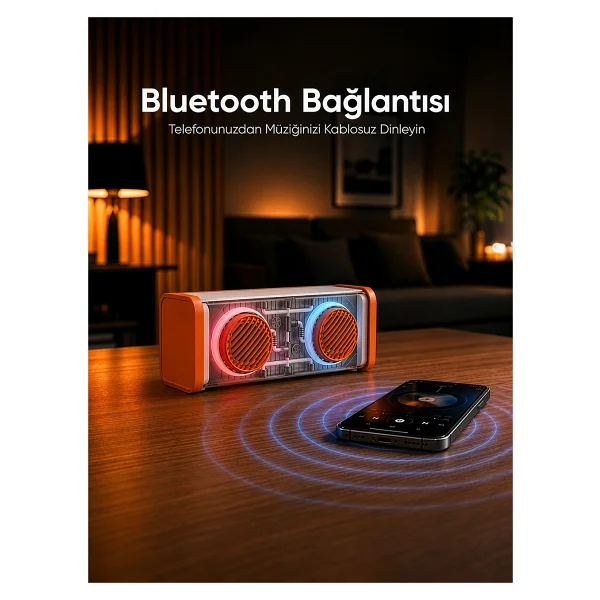 Mikado MD-56BT Turuncu Bluetooth Hoparlör - Görsel 4
